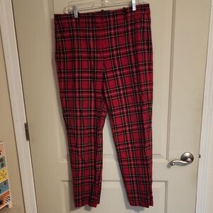 J Crew Women's Plaid Trousers